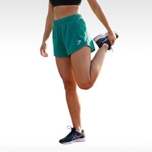 Gymshark Women's Training Shorts Teal Green - Size Small S - Athletic